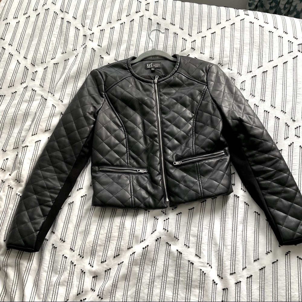 Zara TRF vegan leather jacket
